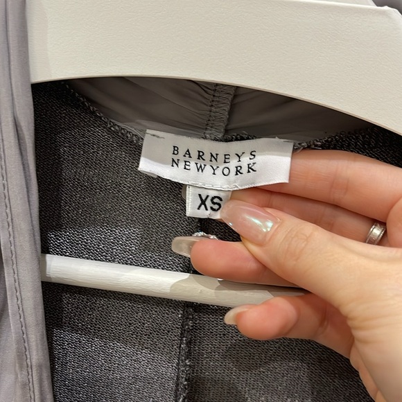 Barney’s new york grey long cardigan silk knit size XS - Picture 4 of 8